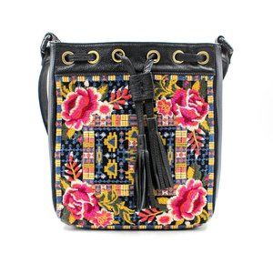 Johnny Was “Axton” Embroidered Crossbody Bag